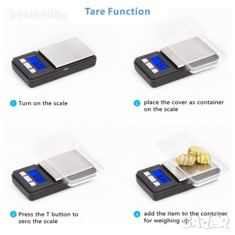 Малка кухненска електронна везна теглена за злато бижута 0.01 до 200гр, снимка 7 - Везни - 40107341