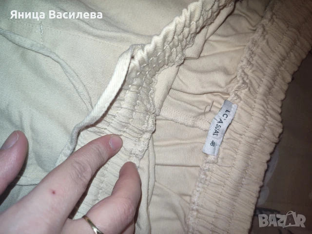Къси панталонки бежови тип дънкови размер 46, снимка 3 - Къси панталони и бермуди - 50493375