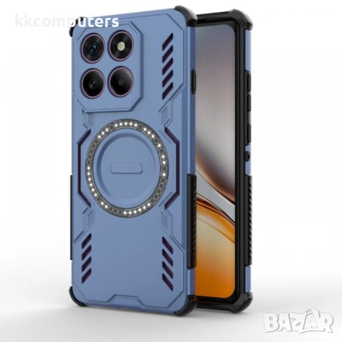 Магнитен калъф с 2 протектора WANLONFENG DJ Series за Motorola Edge 60 Pro 5G – PC + TPU, тънък и уд, снимка 3 - Калъфи, кейсове - 53097459