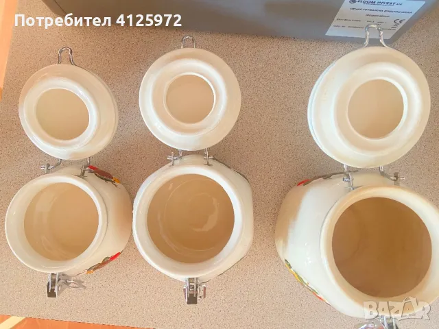 Комплект 3 бр буркани за подправки, съхранение със закопчалка, снимка 2 - Други - 49159934