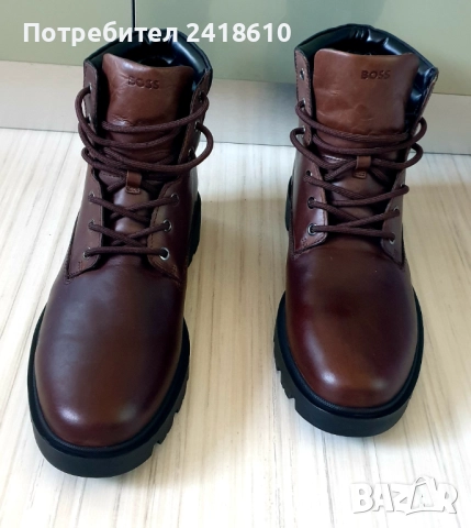 Hugo Boss Leather  Mens Size 45/29 - 29.5 см. НОВО! ОРИГИНАЛ! Мъжки Обувки!