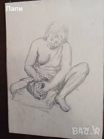 Молив двулицева рисунка на Коста Петров