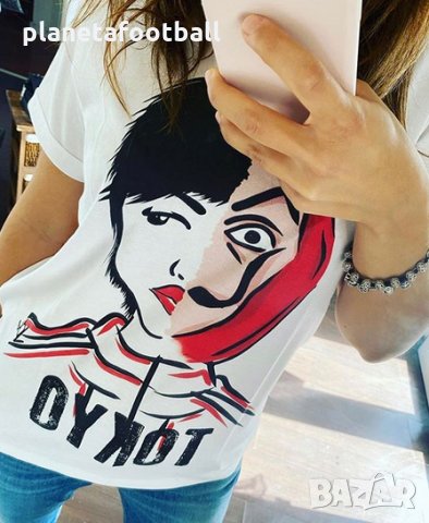 НОВО дамска тениска Money Heist!Дамски тениски Хартиената къща!Тениски La Casa de Papel!, снимка 6 - Тениски - 32822876