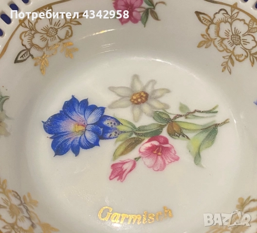 Schumann. 1945 г. Порцеланова чинийка., снимка 2 - Антикварни и старинни предмети - 52021657