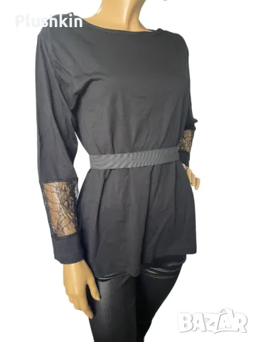 Дамска туника с колан - нова памук, снимка 2 - Туники - 49334925