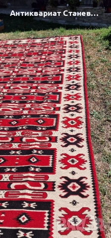 Български килим с етнографски чар, снимка 6 - Килими - 51736720