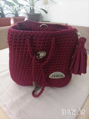 раница ръчно плетена, снимка 6 - Раници - 53322500