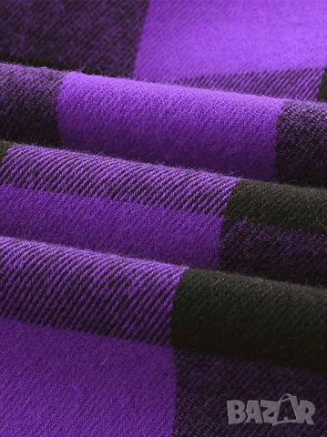 Карирана риза-горнище с качулка, снимка 2 - Якета - 44886655