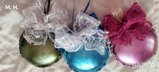 Коледни играчки ръчна изработка , снимка 3 - Ръчно изработени сувенири - 51642954