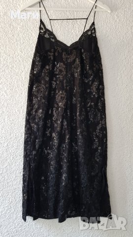 Дамска рокля H&M с дантела и паети размер ХЛ, снимка 7 - Рокли - 37545422