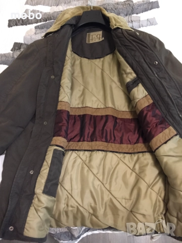 Зимно мъжко палто, размер  L, цвят – тютюнев, с топла подплата, закопчаване- с цип и копчета., снимка 4 - Якета - 51821113