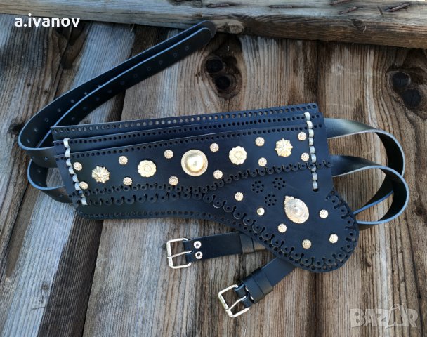 Силях ( Селах, Силяхлък ) - Хайдушки колан от телешка кожа - 39 см, снимка 3 - Шивашки услуги - 23790921