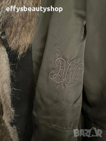 Луксозно дамско палто от естествен косъм от норки – ръчна изработка от цели кожи, снимка 4 - Палта, манта - 50485516