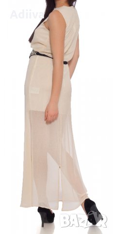 TFNC London Нова дълга рокля без ръкав с пайети шампанско , снимка 4 - Рокли - 28788476