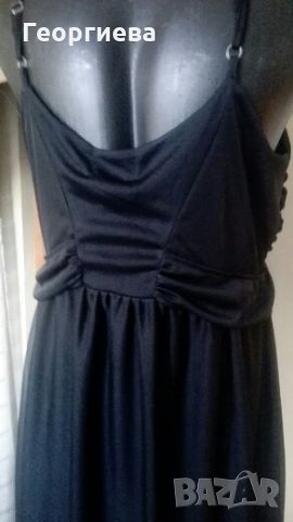 НОВА, с етикет черна рокля с тюл 👗🍀 L р-р👗🍀 арт.275