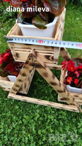 Дървен цветарник!, снимка 4 - Декорация за дома - 49970766