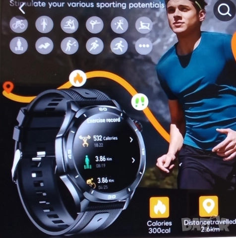 Мъжки водоустойчив смарт часовник , снимка 5 - Мъжки - 52495860