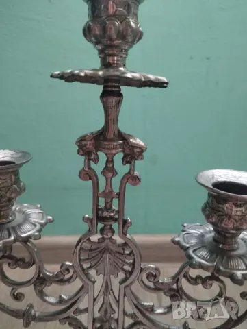 бароков свещник, снимка 2 - Антикварни и старинни предмети - 48042044