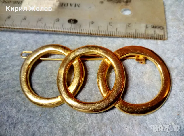 СТАРА ПОЗЛАТЕНА АЖУРНА ВИНТИДЖ АРТ СТИЛ ФИБА ШНОЛА 48889