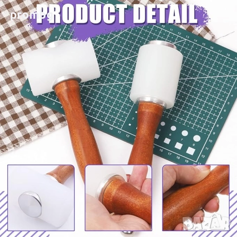 кожарски, сарашки чук от тефлон и дърво, 2 модела, снимка 1