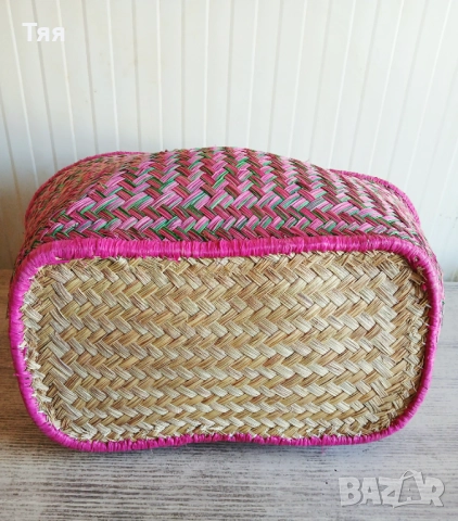 НОВА много голяма сламена чанта , снимка 7 - Чанти - 52223278