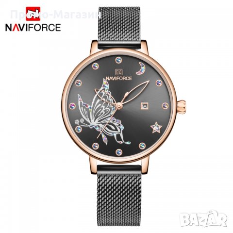 Дамски часовник NAVIFORCE Black/Gold 5011 RGB. , снимка 1 - Дамски - 34724752