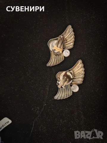 Посребрени винтидж обеци Ermani Bulatti, снимка 8 - Обеци - 49904216