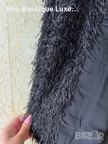 RESERVED Черно сако с ресни и сребърни нишки 40 размер 🖤, снимка 5 - Сака - 44067585