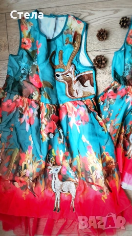 Комплект рокли за Коледна фотосесия - мама и дъщеря, снимка 6 - Детски рокли и поли - 52545208