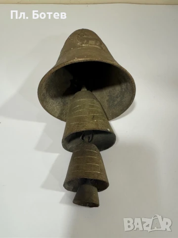 Бронзов звънец, чан, хлопка, снимка 4 - Антикварни и старинни предмети - 51403293