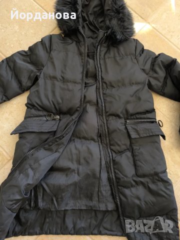 Зимно дълго яке с качулка , снимка 2 - Якета - 48122602