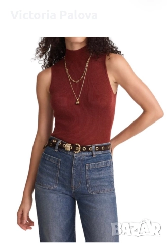 Стилно поло без ръкави 35% кашмир, снимка 8 - Корсети, бюстиета, топове - 52864005