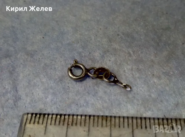 СТАРА СРЕБЪРНА ЗАКОПЧАЛКА СРЕБРО 925 КАРАБИНКА За СИНДЖИРЧЕ ГРИВНА КОЛИЕ ВЕРИЖКА 49928, снимка 2 - Други - 49517865