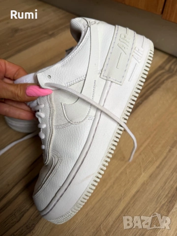 Оригинални кожени чисто бели кецове Nike W AF1 SHADOW! 40 н, снимка 2 - Кецове - 51229066