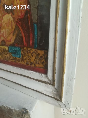 Икона. Картина. Платно. Маслени бои. Пресвета Богородица Одигитрия - Несебърска, снимка 6 - Антикварни и старинни предмети - 37915639