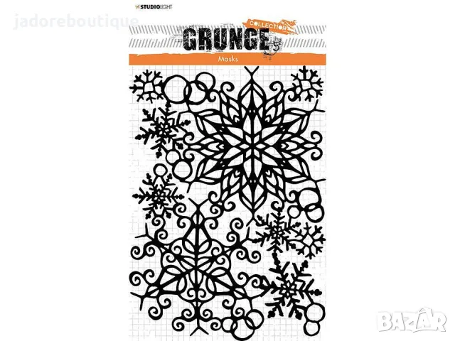 Шаблон стенсил Studio Light Grunge Masks Фон Снежинки, снимка 1 - Други - 47402894