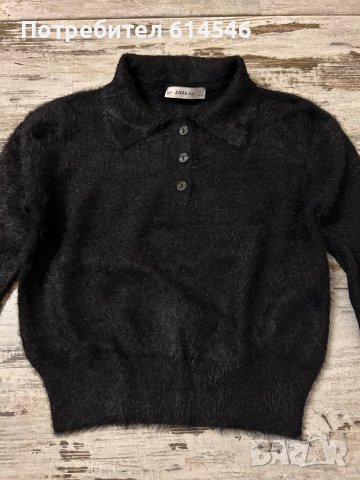 Черен пуловер Zara, снимка 2 - Блузи с дълъг ръкав и пуловери - 39734485