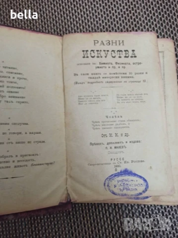 Антикварно рядко издание -Разни искуства-П.Н.Милев 1891 год., снимка 3 - Антикварни и старинни предмети - 50747640