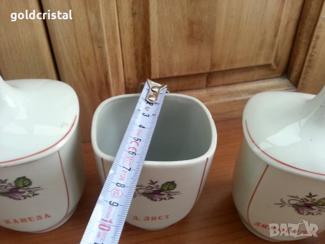 Български порцелан бурканчета за подправки, снимка 4 - Антикварни и старинни предмети - 37056254