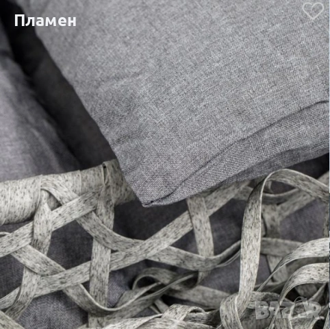 Висяща люлка тип яйце, гнездо с основа 91x65x107 cm, снимка 3 - Градински мебели, декорация  - 53599040