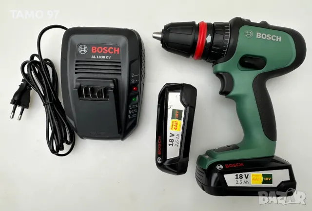  BOSCH AdvancedDrill 18 - Безчетков винтоверт 2x18V 2.5Ah неразличим от нов!