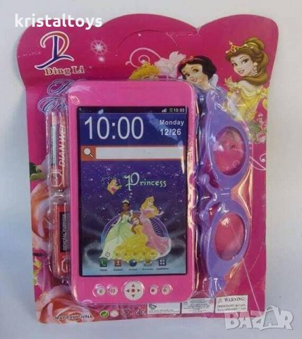 Детски музикален телефон + очила - Принцеси, снимка 1