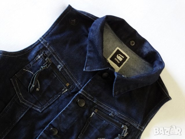 Намалено G-star Raw Fender Vest Дамски Дънков Елек Размер S, снимка 7 - Елеци - 29034199