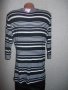 Туника черно и бяло райе Прегърни ме, XL размер, снимка 3