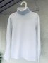 Красиво бяло поло,лакостена материя, снимка 1 - Блузи с дълъг ръкав и пуловери - 27014699