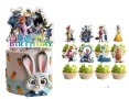 Зоотопия Зоотрополис Zootropolis Zootopia топери топер за торта мъфини кексчета картонени, снимка 2