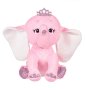 Детска играчка Плюшен слон Розова корона с блясък 32 см