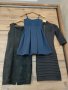 Нови малки ефирни рокли 3 броя черни и синя размер S памук ITALY, снимка 1