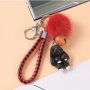 Плетен ключодържател - червено/черно , снимка 1