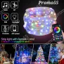 Коледни Лампички за Елха и Декорация 10м. с Дистанционно, Блутут, RGB, снимка 5